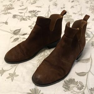 Franco Sarto Suede Chelsea Ankle Boots